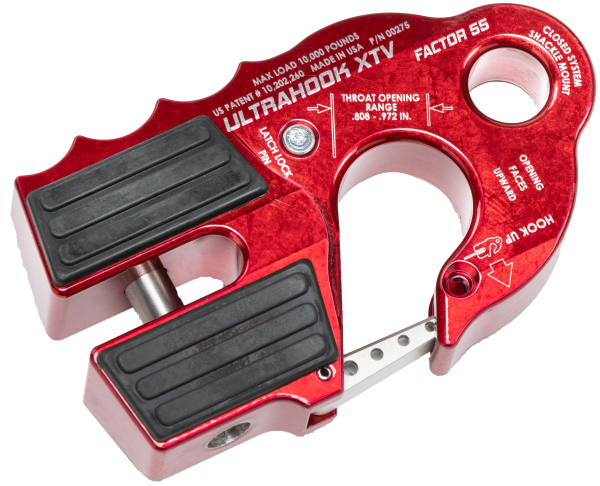 FACTOR 55 - ULTRAHOOK XTV WINCH SHACKLE MOUNT RED - Image 1