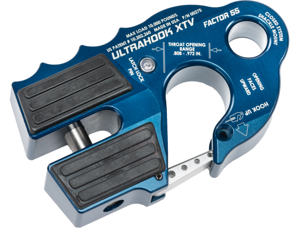 FACTOR 55 - ULTRAHOOK XTV WINCH SHACKLE MOUNT BLUE - Image 1