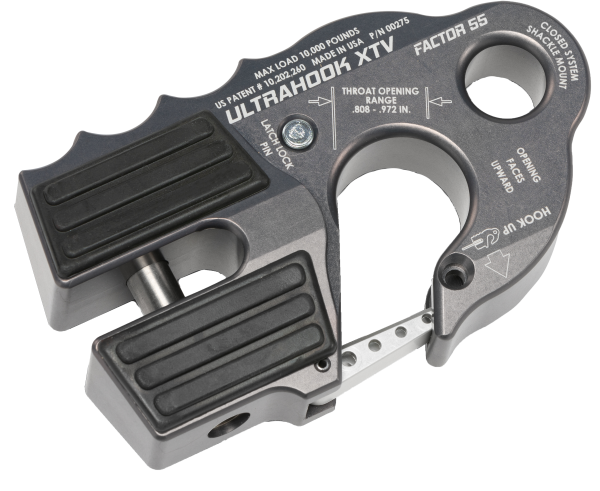 FACTOR 55 - ULTRAHOOK XTV WINCH SHACKLE MOUNT GREY - Image 1