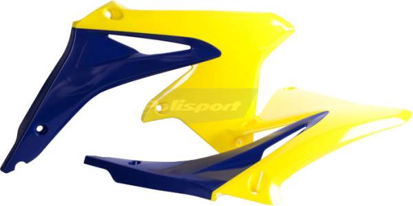 POLISPORT - RADIATOR SHROUD BLUE/YELLOW - Image 1