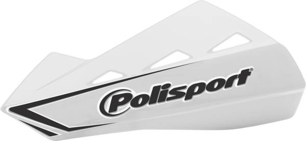 POLISPORT - QWEST HANDGUARDS W/PLASTIC MOUNTING KIT WHITE - Image 1