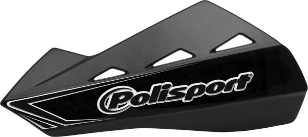 POLISPORT - QWEST HANDGUARDS W/PLASTIC MOUNTING KIT BLACK - Image 1