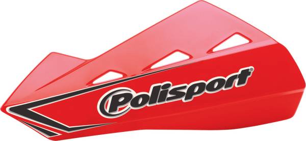 POLISPORT - QWEST HANDGUARDS W/PLASTIC MOUNTING KIT RED CR 04 - Image 1