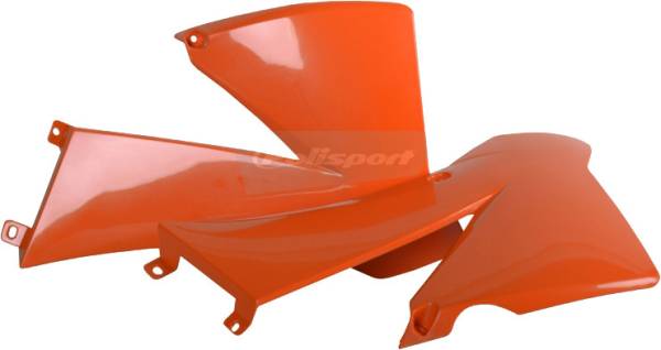 POLISPORT - RADIATOR SHROUDS ORANGE - Image 1