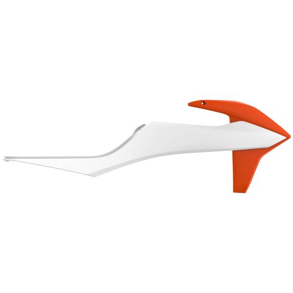 POLISPORT - RADIATOR SHROUDS ORANGE/WHITE - Image 1