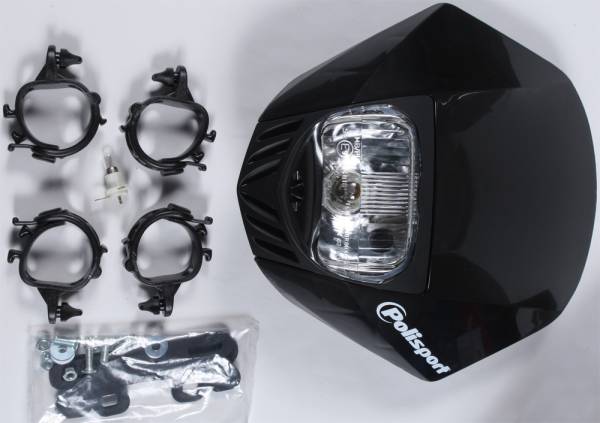 POLISPORT - HALOGEN HEADLIGHTS BLACK - Image 1