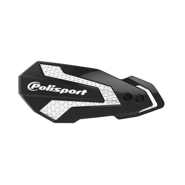 POLISPORT - MX FLOW HANDGUARDS BLACK/WHITE - Image 1