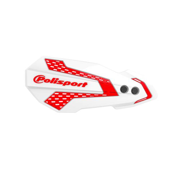 POLISPORT - MX FLOW HANDGUARDS WHITE/RED - Image 1