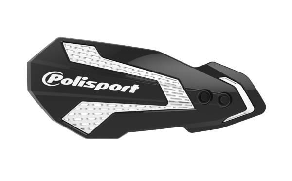 POLISPORT - MX FLOW HANDGUARDS BLACK/WHITE - Image 1