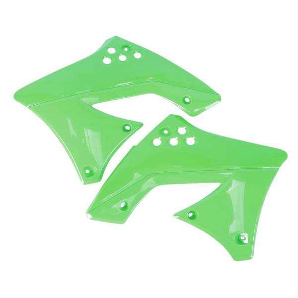 POLISPORT - RADIATOR SCOOPS KLX110 GREEN - Image 1