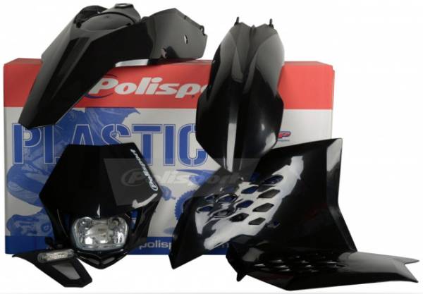 POLISPORT - PLASTIC BODY KIT BLACK - Image 1