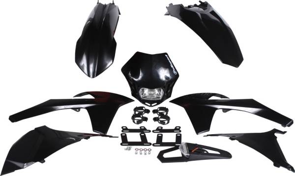 POLISPORT - PLASTIC BODY KIT BLACK - Image 1