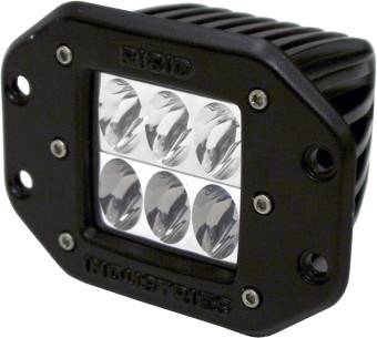 RIGID - D2 DRIVING FM H/L LIGHT W/WHITE LEDS (PAIR) - Image 1