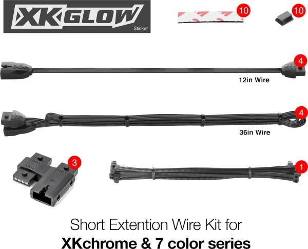 XK GLOW - MOTO EXTENSION WIRE KIT - Image 1