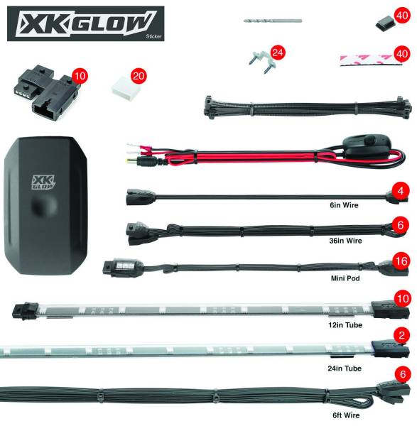 XK GLOW - 28PC XKCHROME RGB UTV KIT - Image 1