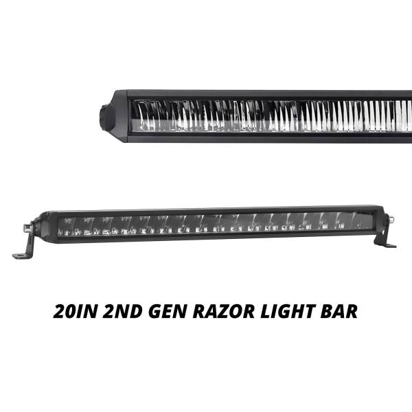 XK GLOW - 20" RAZOR LIGHT BAR AUX HIGH BEAM WITHOUT HARNESS - Image 1