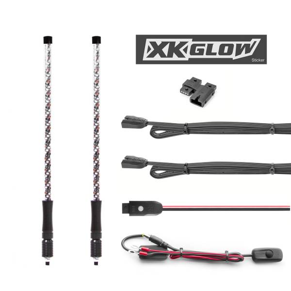 XK GLOW - 2 PC 32" WHIP WITH XKCHROME CONTROLLER - Image 1