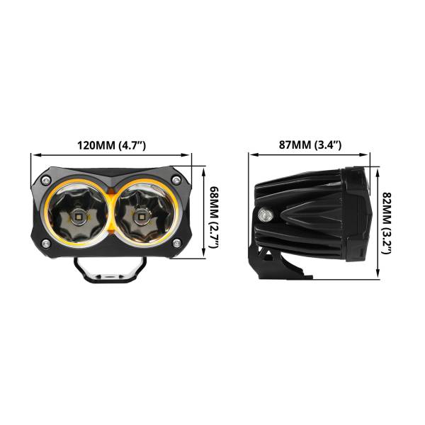 XK GLOW - 2" 30W SPOT BEAM OFFROAD LIGHTS - Image 1