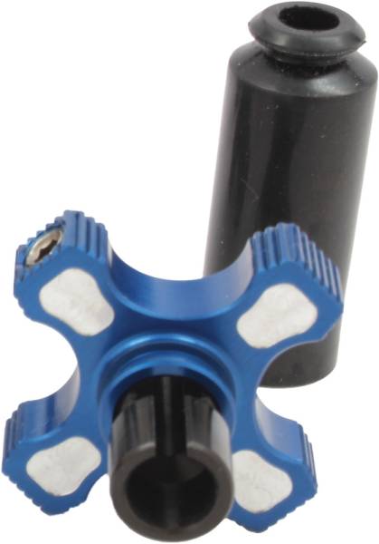 WORKS - ELITE PERCH THUMBWHEEL ASSEMBLY W/HOT START (BLUE) - Image 1