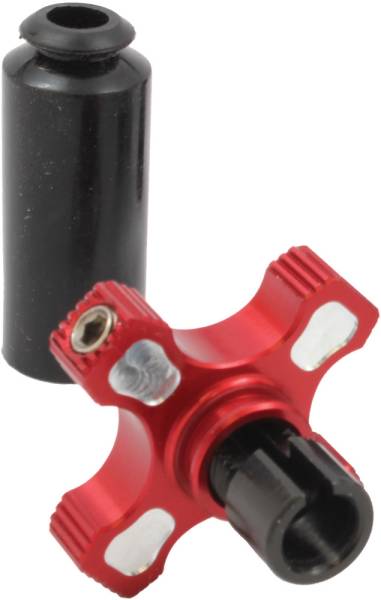 WORKS - ELITE PERCH THUMBWHEEL ASSEMBLY W/HOT START (RED - Image 1