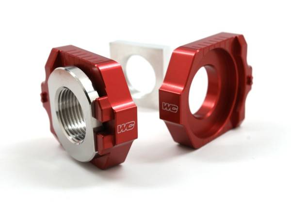 WORKS - AXLE BLOCKS ELITE KTM/HUS RED - Image 1