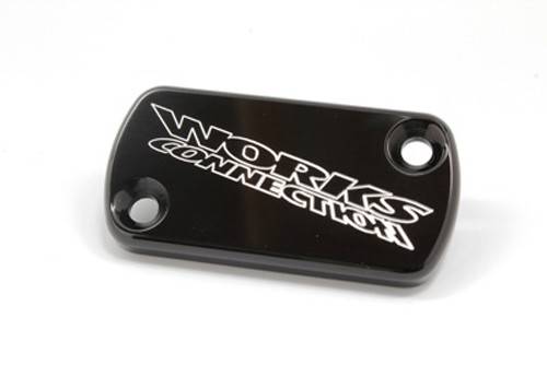 WORKS - BILLET FRONT BRAKE COVER BLK HON - Image 1