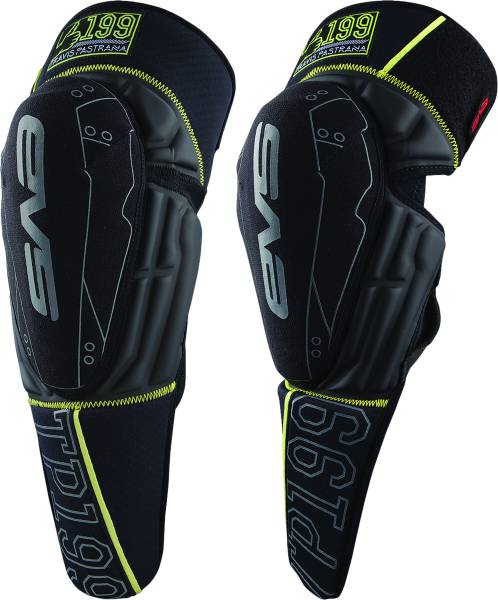 EVS - TP199 KNEE GUARDS BLACK/HI-VIS YOUTH - Image 1