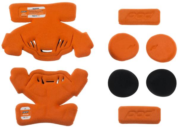 POD - K1 KNEE BRACE PAD SET ORANGE YM (LEFT) - Image 1