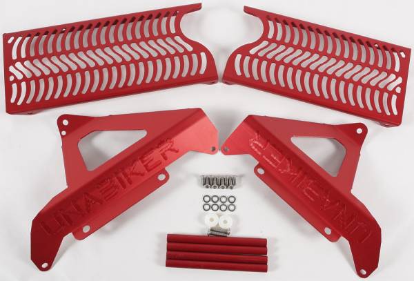 UNABIKER - RADIATOR GUARD (RED) - Image 1