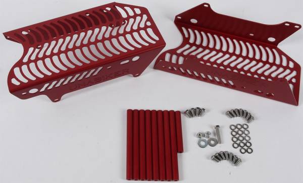 UNABIKER - RADIATOR GUARD (RED) - Image 1