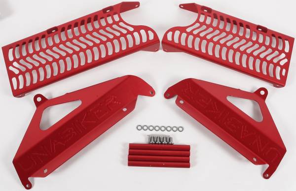 UNABIKER - RADIATOR GUARD (RED) - Image 1