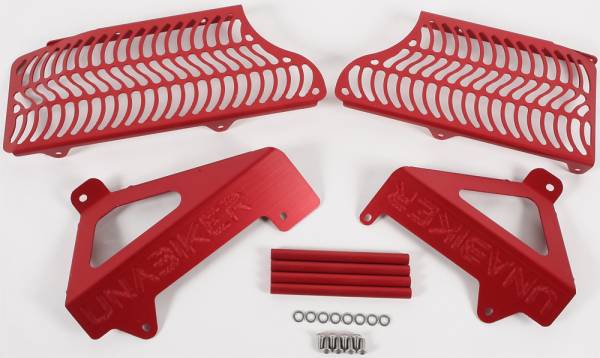 UNABIKER - RADIATOR GUARD (RED) - Image 1