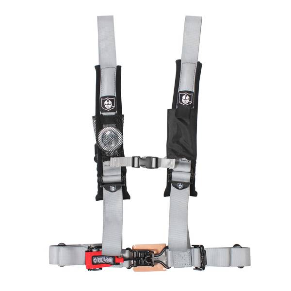 PRO ARMOR - 4 PT HARNESS WITH SEWN IN PADS SILVER 2 IN. - Image 1