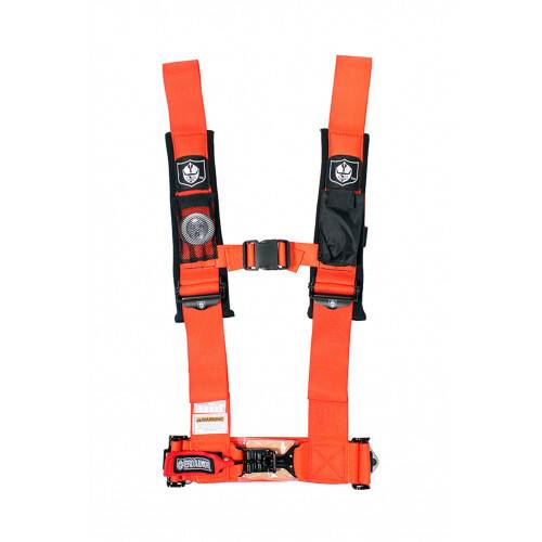 PRO ARMOR - 4 PT HARNESS WITH SEWN IN PADS ORANGE 3 IN. - Image 1