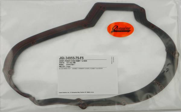 JAMES GASKETS - GASKET PRIMARY COVER XL FOAM W BEAD 5/PK 34955-75-F5 - Image 1