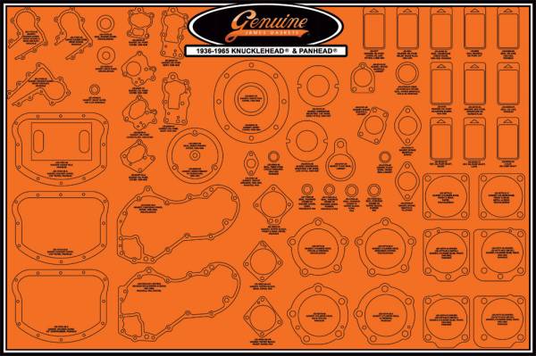 JAMES GASKETS - GASKET DISPLAY BOARD KNUCK/PAN '36-47 99000-KNPN - Image 1