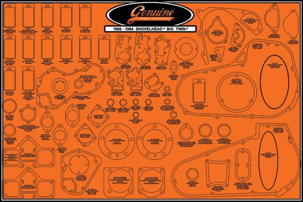 JAMES GASKETS - GASKET DISPLAY BOARD 99000-SHVL - Image 1