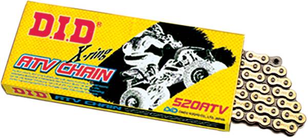 D.I.D - ATV RACING 520ATV-100 X-RING CHAIN (GOLD) - Image 1