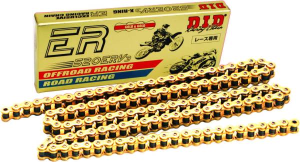 D.I.D - EXCLUSIVE RACING 520ERV4 25' X-RING CHAIN GOLD - Image 1