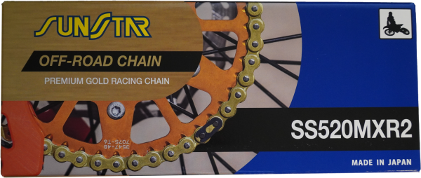 SUNSTAR - CHAIN MXR2 NON-SEALED 520X116 GLD/GLD - Image 1