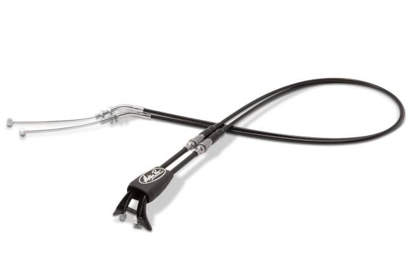 MOTION PRO - REV 2/3 BLACK VINYL THROTTLE PUSH-PULL CABLE SET - Image 1