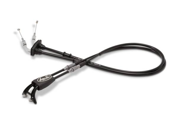 MOTION PRO - REV 2/3 BLACK VINYL THROTTLE PUSH-PULL CABLE SET - Image 1