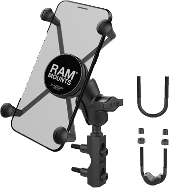 RAM - X-GRIP LARGE PHONE MOUNT W/BRAKE/CLUTCH RES BASE SHORT - Image 1