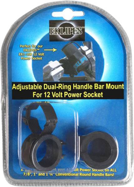 EKLIPES - ADJUSTABLE DUAL-RING HANDLE BAR MOUNT BLACK - Image 1