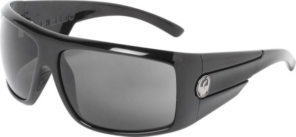 DRAGON - SHIELD SUNGLASSES JET BLACK W/ GREY LENS - Image 1