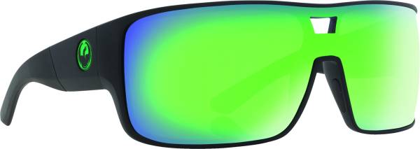 DRAGON - HEX SUNGLASSES MATTE BLACK W/GREEN ION LENS - Image 1