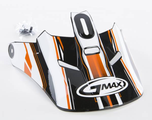 GMAX - GM-46.2 TRAXXION HELMET VISOR BLACK/ORANGE/WHITE XS-SM - Image 1