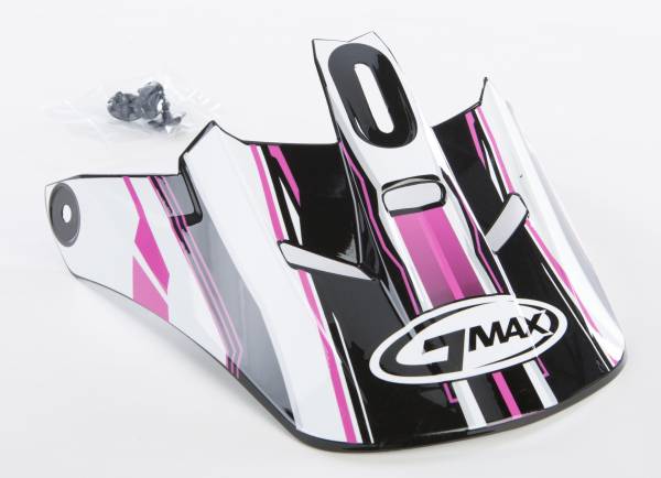 GMAX - GM-46.2 TRAXXION HELMET VISOR BLACK/PINK/WHITE XS-SM - Image 1