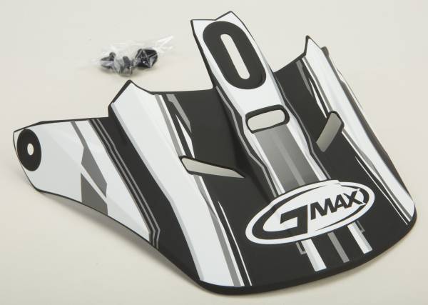 GMAX - GM-46.2 TRAXXION HELMET VISOR MATTE BLACK/WHITE/SILVER XS-SM - Image 1