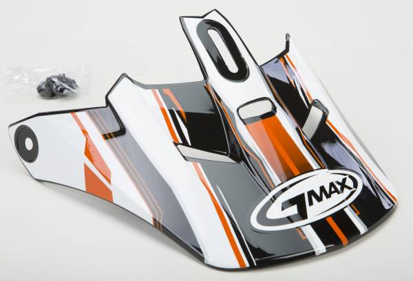 GMAX - GM-46.2 TRAXXION HELMET VISOR BLACK/ORANGE/WHITE MD-3X - Image 1